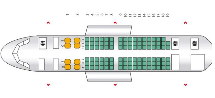Карта мест самолета