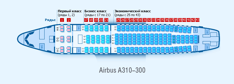 А310 схема салона