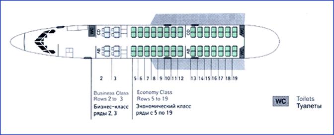 Ижавиа схема салона