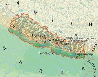 Географическое положение Непала